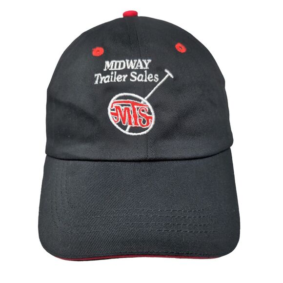 Midway Trailer Sales Strapback Hat Black OSFA Adjustable Embroidered Hitwear - Picture 1 of 7